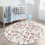 - RealHomes Dijital Baskılı Kaymaz Tabanlı Comfort Çocuk Odası Yuvarlak Halı - Realhomes  Sevimli Maymunlar Desenli Çocuk & Genç Odası Makinede Yıkanabilir Kaymaz Tabanlı Yuvarlak Çocuk Halısı Realhomes