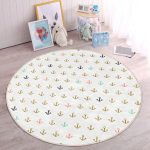 - RealHomes Dijital Baskılı Kaymaz Tabanlı Comfort Çocuk Odası Yuvarlak Halı - Realhomes  Denizci Temalı Çapa Desenli Çocuk & Genç Odası Makinede Yıkanabilir Kaymaz Tabanlı Yuvarlak Çocuk Halısı Realhomes
