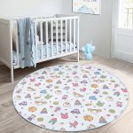 - RealHomes Dijital Baskılı Kaymaz Tabanlı Comfort Çocuk Odası Yuvarlak Halı - Realhomes  Bebek Oyuncakları Motifli Çocuk & Genç Odası Makinede Yıkanabilir Kaymaz Tabanlı Yuvarlak Çocuk Halısı Realhomes