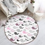 - RealHomes Dijital Baskılı Kaymaz Tabanlı Comfort Çocuk Odası Yuvarlak Halı - Realhomes  Pembe Balina Temalı Çocuk & Genç Odası Makinede Yıkanabilir Kaymaz Tabanlı Yuvarlak Çocuk Halısı Realhomes