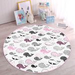 - RealHomes Dijital Baskılı Kaymaz Tabanlı Comfort Çocuk Odası Yuvarlak Halı - Realhomes  Pembe Balina Temalı Çocuk & Genç Odası Makinede Yıkanabilir Kaymaz Tabanlı Yuvarlak Çocuk Halısı Realhomes