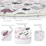 - RealHomes Dijital Baskılı Kaymaz Tabanlı Comfort Çocuk Odası Yuvarlak Halı - Realhomes  Pembe Balina Temalı Çocuk & Genç Odası Makinede Yıkanabilir Kaymaz Tabanlı Yuvarlak Çocuk Halısı Realhomes