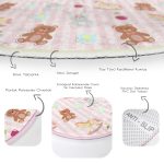 - RealHomes Dijital Baskılı Kaymaz Tabanlı Comfort Çocuk Odası Yuvarlak Halı - Realhomes  Sevimli Ayıcık Ve Tavşan Motifli Çocuk & Genç Odası Makinede Yıkanabilir Kaymaz Tabanlı Yuvarlak Çocuk Halısı Realhomes