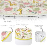 - RealHomes Dijital Baskılı Kaymaz Tabanlı Comfort Çocuk Odası Yuvarlak Halı - Realhomes  Orman Temalı Maymun Ve Zürafa Desenli Çocuk & Genç Odası Makinede Yıkanabilir Kaymaz Tabanlı Yuvarlak Çocuk Halısı Realhomes