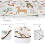 - RealHomes Dijital Baskılı Kaymaz Tabanlı Comfort Çocuk Odası Yuvarlak Halı - Realhomes  Sevimli Orman Hayvanları Desenli Çocuk & Genç Odası Makinede Yıkanabilir Kaymaz Tabanlı Yuvarlak Çocuk Halısı Realhomes