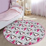 - RealHomes Dijital Baskılı Kaymaz Tabanlı Comfort Çocuk Odası Yuvarlak Halı - Realhomes  Penguen Desenli Çocuk & Genç Odası Makinede Yıkanabilir Kaymaz Tabanlı Yuvarlak Çocuk Halısı Realhomes