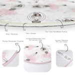 - RealHomes Dijital Baskılı Kaymaz Tabanlı Comfort Çocuk Odası Yuvarlak Halı - Realhomes  Sevimli Balerin Desenli Çocuk & Genç Odası Makinede Yıkanabilir Kaymaz Tabanlı Yuvarlak Çocuk Halısı Realhomes