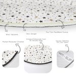 - RealHomes Dijital Baskılı Kaymaz Tabanlı Comfort Çocuk Odası Yuvarlak Halı - Realhomes  Altın Sarısı Siyah Yıldız Desenli Çocuk & Genç Odası Makinede Yıkanabilir Kaymaz Tabanlı Yuvarlak Çocuk Halısı Realhomes