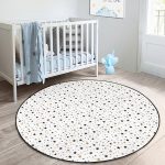 - RealHomes Dijital Baskılı Kaymaz Tabanlı Comfort Çocuk Odası Yuvarlak Halı - Realhomes  Altın Sarısı Siyah Yıldız Desenli Çocuk & Genç Odası Makinede Yıkanabilir Kaymaz Tabanlı Yuvarlak Çocuk Halısı Realhomes