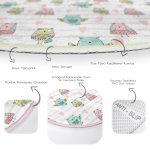 - RealHomes Dijital Baskılı Kaymaz Tabanlı Comfort Çocuk Odası Yuvarlak Halı - Realhomes Kalp Ve Baykuş Desenli Çocuk & Genç Odası Makinede Yıkanabilir Kaymaz Tabanlı Yuvarlak Çocuk Halısı Realhomes