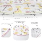 - RealHomes Dijital Baskılı Kaymaz Tabanlı Comfort Çocuk Odası Yuvarlak Halı - Realhomes  Palmiye Zürafa Desenli Çocuk & Genç Odası Makinede Yıkanabilir Kaymaz Tabanlı Yuvarlak Çocuk Halısı Realhomes