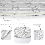 - RealHomes Dijital Baskılı Kaymaz Tabanlı Comfort Çocuk Odası Yuvarlak Halı - Realhomes  Gri Tavşan Motifli Çocuk & Genç Odası Makinede Yıkanabilir Kaymaz Tabanlı Yuvarlak Çocuk Halısı Realhomes