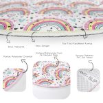 - RealHomes Dijital Baskılı Kaymaz Tabanlı Comfort Çocuk Odası Yuvarlak Halı - Realhomes  Gökkuşağı Temalı Çocuk & Genç Odası Makinede Yıkanabilir Kaymaz Tabanlı Yuvarlak Çocuk Halısı Realhomes