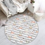 - RealHomes Dijital Baskılı Kaymaz Tabanlı Comfort Çocuk Odası Yuvarlak Halı - Realhomes  Atkılı Sevimli Hayvanlar Temalı Çocuk & Genç Odası Makinede Yıkanabilir Kaymaz Tabanlı Yuvarlak Çocuk Halısı Realhomes