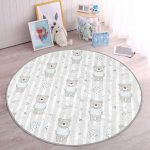 - RealHomes Dijital Baskılı Kaymaz Tabanlı Comfort Çocuk Odası Yuvarlak Halı - Realhomes  Sevimli Ayıcık Motifli Çocuk & Genç Odası Makinede Yıkanabilir Kaymaz Tabanlı Yuvarlak Çocuk Halısı Realhomes
