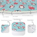 - RealHomes Dijital Baskılı Kaymaz Tabanlı Comfort Çocuk Odası Yuvarlak Halı - Realhomes  Atkı Ve Bereli Penguen Temalı Çocuk & Genç Odası Makinede Yıkanabilir Kaymaz Tabanlı Yuvarlak Çocuk Halısı Realhomes