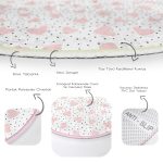 Puanlı Zeminde Pembe Kalpler Çocuk & Genç Odası Makinede Yıkanabilir Kaymaz Tabanlı Yuvarlak Çocuk Halısı Realhomes