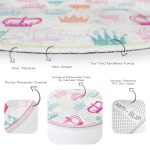 - RealHomes Dijital Baskılı Kaymaz Tabanlı Comfort Çocuk Odası Yuvarlak Halı - Realhomes  Taç Motifli Renkli Çocuk & Genç Odası Makinede Yıkanabilir Kaymaz Tabanlı Yuvarlak Çocuk Halısı Realhomes