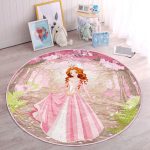 - RealHomes Dijital Baskılı Kaymaz Tabanlı Comfort Çocuk Odası Yuvarlak Halı - Realhomes  Prenses Girl Desenli Çocuk & Genç Odası Makinede Yıkanabilir Kaymaz Tabanlı Yuvarlak Çocuk Halısı Realhomes
