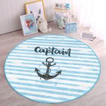- RealHomes Dijital Baskılı Kaymaz Tabanlı Comfort Çocuk Odası Yuvarlak Halı - Realhomes  Denizci Motifli Çocuk & Genç Odası Makinede Yıkanabilir Kaymaz Tabanlı Yuvarlak Çocuk Halısı Realhomes