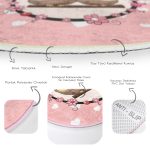 - RealHomes Dijital Baskılı Kaymaz Tabanlı Comfort Çocuk Odası Yuvarlak Halı - Realhomes  Baykuş Resimli Çocuk & Genç Odası Makinede Yıkanabilir Kaymaz Tabanlı Yuvarlak Çocuk Halısı Realhomes