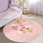 - RealHomes Dijital Baskılı Kaymaz Tabanlı Comfort Çocuk Odası Yuvarlak Halı - Realhomes  Pembe Zeminli Balonlar Desenli Çocuk & Genç Odası Makinede Yıkanabilir Kaymaz Tabanlı Yuvarlak Çocuk Halısı Realhomes