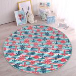 - RealHomes Dijital Baskılı Kaymaz Tabanlı Comfort Çocuk Odası Yuvarlak Halı - Realhomes  Pembe Mavi Denizci Motifli Çocuk & Genç Odası Makinede Yıkanabilir Kaymaz Tabanlı Yuvarlak Çocuk Halısı Realhomes