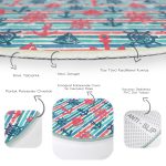 - RealHomes Dijital Baskılı Kaymaz Tabanlı Comfort Çocuk Odası Yuvarlak Halı - Realhomes  Pembe Mavi Denizci Motifli Çocuk & Genç Odası Makinede Yıkanabilir Kaymaz Tabanlı Yuvarlak Çocuk Halısı Realhomes