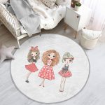 - RealHomes Dijital Baskılı Kaymaz Tabanlı Comfort Çocuk Odası Yuvarlak Halı - Realhomes  Best Friends Çocuk & Genç Odası Makinede Yıkanabilir Kaymaz Tabanlı Yuvarlak Çocuk Halısı Realhomes