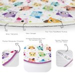 - RealHomes Dijital Baskılı Kaymaz Tabanlı Comfort Çocuk Odası Yuvarlak Halı - Realhomes  Baykuş Desen Çocuk & Genç Odası Makinede Yıkanabilir Kaymaz Tabanlı Yuvarlak Çocuk Halısı Realhomes