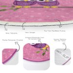 - RealHomes Dijital Baskılı Kaymaz Tabanlı Comfort Çocuk Odası Yuvarlak Halı - Realhomes  Baykuş Desenli Çocuk & Genç Odası Makinede Yıkanabilir Kaymaz Tabanlı Yuvarlak Çocuk Halısı Realhomes