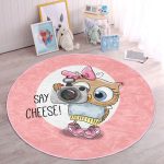 - RealHomes Dijital Baskılı Kaymaz Tabanlı Comfort Çocuk Odası Yuvarlak Halı - Realhomes  Sevimli Baykuş Çocuk & Genç Odası Makinede Yıkanabilir Kaymaz Tabanlı Yuvarlak Çocuk Halısı Realhomes