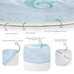 - RealHomes Dijital Baskılı Kaymaz Tabanlı Comfort Çocuk Odası Yuvarlak Halı - Realhomes  Mavi Zeminde Denizkızı Desenli Çocuk & Genç Odası Makinede Yıkanabilir Kaymaz Tabanlı Yuvarlak Çocuk Halısı Realhomes