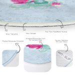 - RealHomes Dijital Baskılı Kaymaz Tabanlı Comfort Çocuk Odası Yuvarlak Halı - Realhomes  Mavi Zeminde Denizkızı Tasarımlı Çocuk & Genç Odası Makinede Yıkanabilir Kaymaz Tabanlı Yuvarlak Çocuk Halısı Realhomes