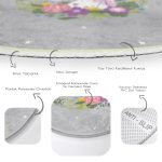 - RealHomes Dijital Baskılı Kaymaz Tabanlı Comfort Çocuk Odası Yuvarlak Halı - Realhomes  Gri Zeminde Unicorn At Desenli Çocuk & Genç Odası Makinede Yıkanabilir Kaymaz Tabanlı Yuvarlak Çocuk Halısı Realhomes