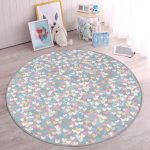 - RealHomes Dijital Baskılı Kaymaz Tabanlı Comfort Çocuk Odası Yuvarlak Halı - Realhomes  Gri Zeminde Rengarenk Kalpler Çocuk & Genç Odası Makinede Yıkanabilir Kaymaz Tabanlı Yuvarlak Çocuk Halısı Realhomes