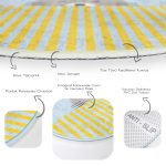 - RealHomes Dijital Baskılı Kaymaz Tabanlı Comfort Çocuk Odası Yuvarlak Halı - Realhomes  Mavi Zeminde Gri Sarı Ayıcık Motifli Çocuk & Genç Odası Makinede Yıkanabilir Kaymaz Tabanlı Yuvarlak Çocuk Halısı Realhomes