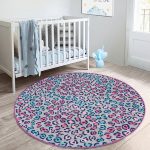 - RealHomes Dijital Baskılı Kaymaz Tabanlı Comfort Çocuk Odası Yuvarlak Halı - Realhomes  Renkli Leopar Desenli Çocuk & Genç Odası Makinede Yıkanabilir Kaymaz Tabanlı Yuvarlak Çocuk Halısı Realhomes