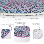 - RealHomes Dijital Baskılı Kaymaz Tabanlı Comfort Çocuk Odası Yuvarlak Halı - Realhomes  Renkli Leopar Desenli Çocuk & Genç Odası Makinede Yıkanabilir Kaymaz Tabanlı Yuvarlak Çocuk Halısı Realhomes