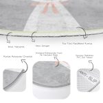 - RealHomes Dijital Baskılı Kaymaz Tabanlı Comfort Çocuk Odası Yuvarlak Halı - Realhomes Gri Zemin Uyuyan Ayıcık Desenli Çocuk & Genç Odası Makinede Yıkanabilir Kaymaz Tabanlı Yuvarlak Çocuk Halısı Realhomes