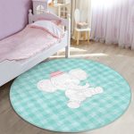 - RealHomes Dijital Baskılı Kaymaz Tabanlı Comfort Çocuk Odası Yuvarlak Halı - Realhomes  Yeşil Ekose Zeminli Fil Desenli Çocuk & Genç Odası Makinede Yıkanabilir Kaymaz Tabanlı Yuvarlak Çocuk Halısı Realhomes