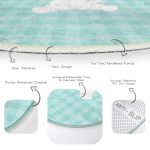 - RealHomes Dijital Baskılı Kaymaz Tabanlı Comfort Çocuk Odası Yuvarlak Halı - Realhomes  Yeşil Ekose Zeminli Fil Desenli Çocuk & Genç Odası Makinede Yıkanabilir Kaymaz Tabanlı Yuvarlak Çocuk Halısı Realhomes