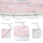 - RealHomes Dijital Baskılı Kaymaz Tabanlı Comfort Çocuk Odası Yuvarlak Halı - Realhomes Pembe Zemin I'M Beautiful Yazılı Baykuş Motifli Çocuk & Genç Odası Makinede Yıkanabilir Kaymaz Tabanlı Yuvarlak Çocuk Halısı Realhomes