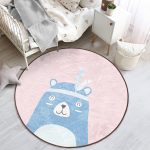 - RealHomes Dijital Baskılı Kaymaz Tabanlı Comfort Çocuk Odası Yuvarlak Halı - Realhomes Pembe Zemin Baby Shower Yazılı Ayıcık Desenli Çocuk & Genç Odası Makinede Yıkanabilir Kaymaz Tabanlı Yuvarlak Çocuk Halısı Realhomes