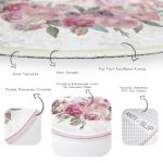 - RealHomes Dijital Baskılı Kaymaz Tabanlı Comfort Çocuk Odası Yuvarlak Halı - Realhomes Unicorn Ve Çiçek Desenli Tasarımlı Çocuk & Genç Odası Makinede Yıkanabilir Kaymaz Tabanlı Yuvarlak Çocuk Halısı Realhomes