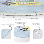 - RealHomes Dijital Baskılı Kaymaz Tabanlı Comfort Çocuk Odası Yuvarlak Halı - Realhomes  Yaz Temalı Unicorn Kedi Tasarımlı Çocuk & Genç Odası Makinede Yıkanabilir Kaymaz Tabanlı Yuvarlak Çocuk Halısı Realhomes