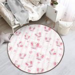 - RealHomes Dijital Baskılı Kaymaz Tabanlı Comfort Çocuk Odası Yuvarlak Halı - Realhomes  Pembe Sevimli Fil Temalı Çocuk & Genç Odası Makinede Yıkanabilir Kaymaz Tabanlı Yuvarlak Çocuk Halısı Realhomes