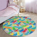 - RealHomes Dijital Baskılı Kaymaz Tabanlı Comfort Çocuk Odası Yuvarlak Halı - Realhomes  Gri Zeminde Origami Gemiler Çocuk & Genç Odası Makinede Yıkanabilir Kaymaz Tabanlı Yuvarlak Çocuk Halısı Realhomes