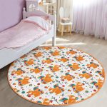 - RealHomes Dijital Baskılı Kaymaz Tabanlı Comfort Çocuk Odası Yuvarlak Halı - Realhomes  Krem Zeminde Fındık Kurdu Sincap Çocuk & Genç Odası Makinede Yıkanabilir Kaymaz Tabanlı Yuvarlak Çocuk Halısı Realhomes