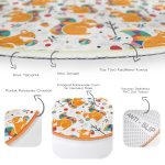 - RealHomes Dijital Baskılı Kaymaz Tabanlı Comfort Çocuk Odası Yuvarlak Halı - Realhomes  Krem Zeminde Fındık Kurdu Sincap Çocuk & Genç Odası Makinede Yıkanabilir Kaymaz Tabanlı Yuvarlak Çocuk Halısı Realhomes